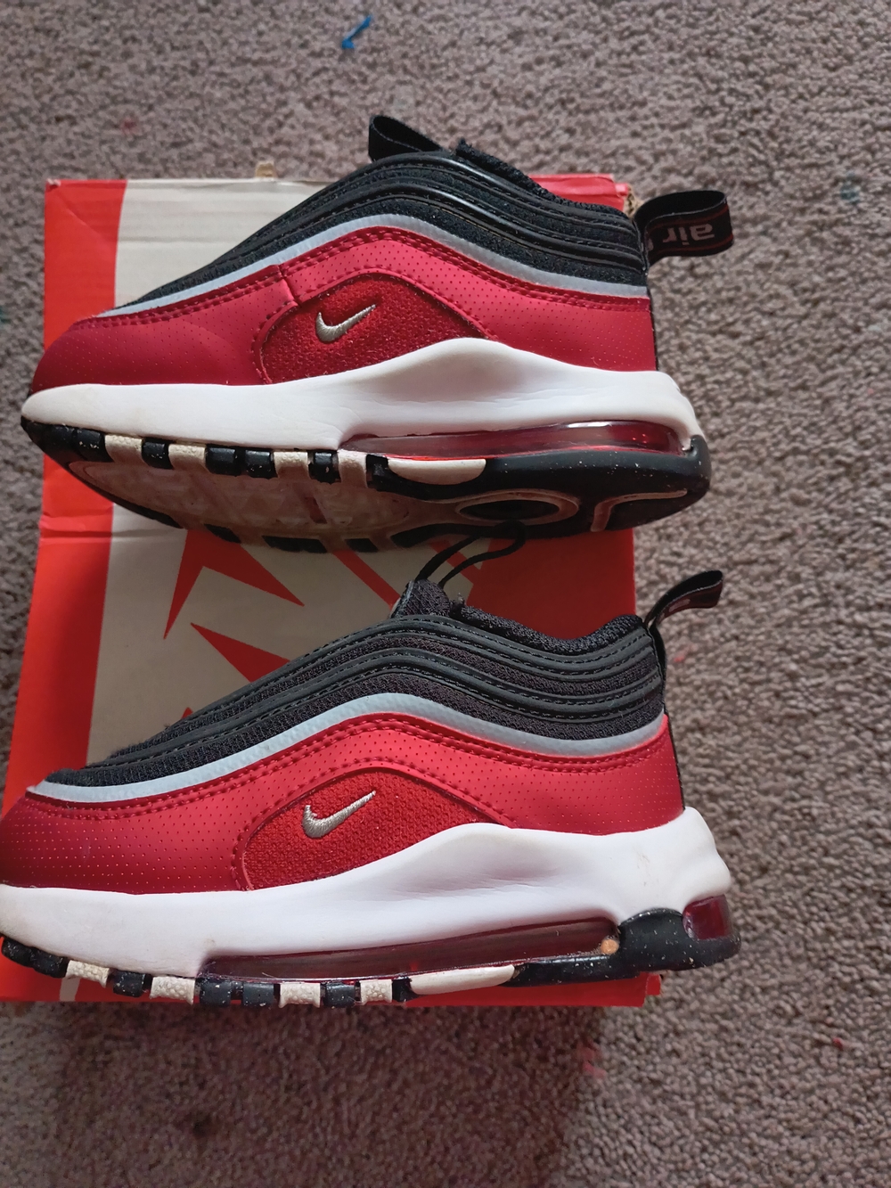 Nike Air Max 95 Red White Black Kids 7C